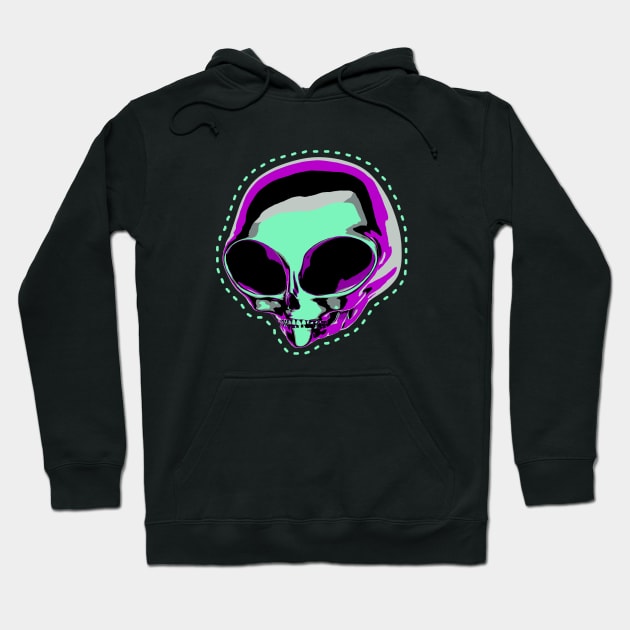 Alien Skull Hoodie by Parsonsarts